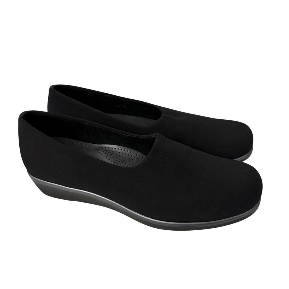 SAS Bliss Shoes Womens Size 10 M Black Slip On Wedge Comfort